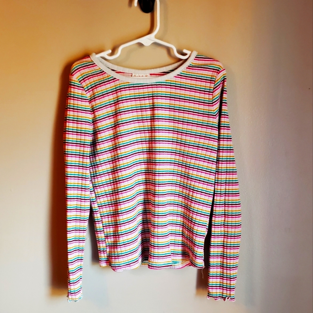 Cat & Jack girls long sleeve ribbed shirt